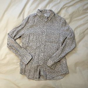 ✨SOLD✨Club Monaco Men’s Medium Slim Fit Floral Linen Button Up